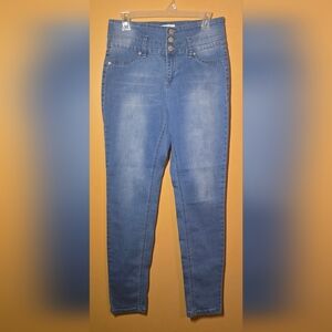 YMI High Rise Button Fly Skinny Jeans, 11